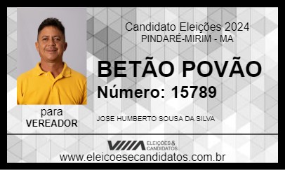 Candidato BETÃO POVÃO 2024 - PINDARÉ-MIRIM - Eleições