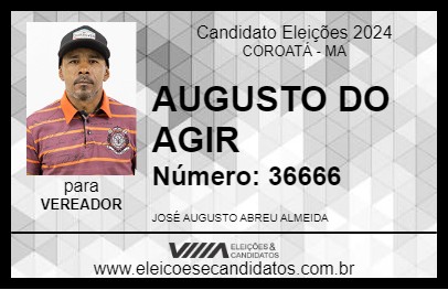 Candidato AUGUSTO DO AGIR 2024 - COROATÁ - Eleições