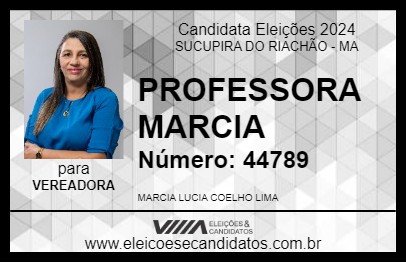 Candidato PROFESSORA MARCIA 2024 - SUCUPIRA DO RIACHÃO - Eleições