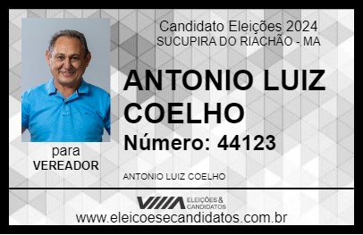 Candidato ANTONIO LUIZ COELHO 2024 - SUCUPIRA DO RIACHÃO - Eleições