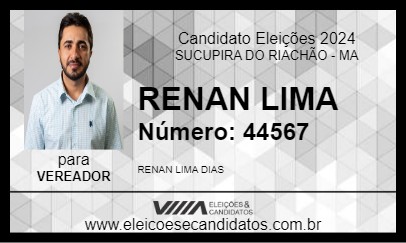 Candidato RENAN LIMA 2024 - SUCUPIRA DO RIACHÃO - Eleições