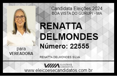 Candidato RENATTA DELMONDES 2024 - BOA VISTA DO GURUPI - Eleições