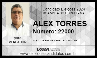 Candidato ALEX TORRES 2024 - BOA VISTA DO GURUPI - Eleições