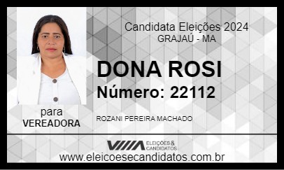 Candidato DONA ROSI 2024 - GRAJAÚ - Eleições