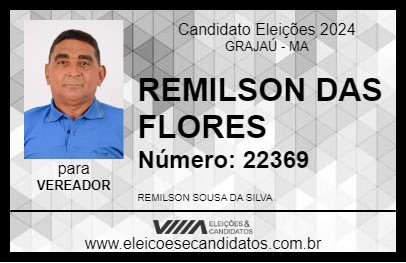 Candidato REMILSON DAS FLORES 2024 - GRAJAÚ - Eleições