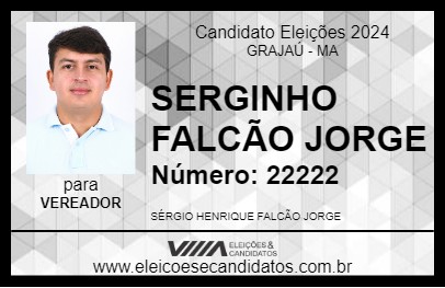 Candidato SERGINHO FALCÃO JORGE 2024 - GRAJAÚ - Eleições