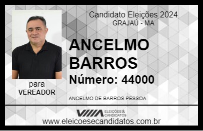 Candidato ANCELMO BARROS 2024 - GRAJAÚ - Eleições