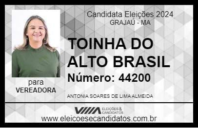 Candidato TOINHA DO ALTO BRASIL 2024 - GRAJAÚ - Eleições