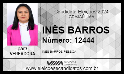 Candidato INÊS BARROS 2024 - GRAJAÚ - Eleições