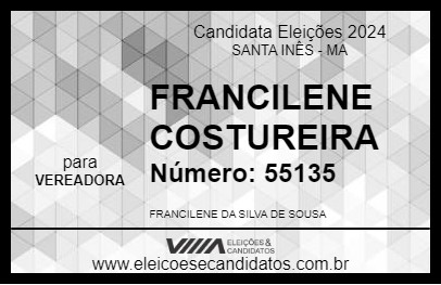 Candidato FRANCILENE COSTUREIRA 2024 - SANTA INÊS - Eleições