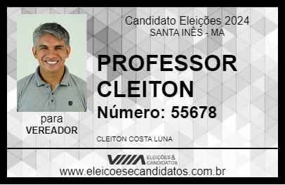 Candidato PROFESSOR CLEITON 2024 - SANTA INÊS - Eleições