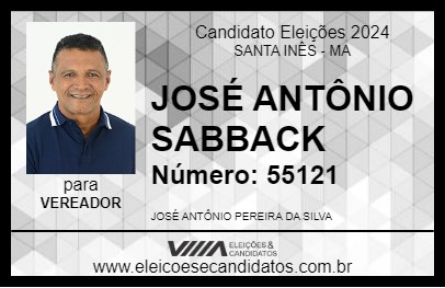 Candidato JOSÉ ANTÔNIO SABBACK 2024 - SANTA INÊS - Eleições