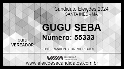 Candidato GUGU SEBA 2024 - SANTA INÊS - Eleições