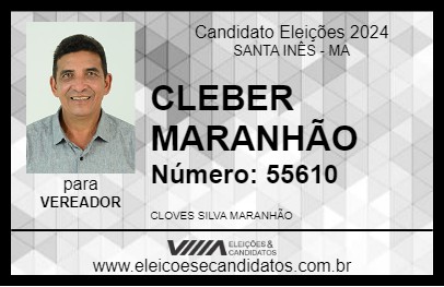 Candidato CLEBER MARANHÃO 2024 - SANTA INÊS - Eleições