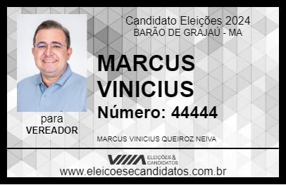 Candidato MARCUS VINICIUS 2024 - BARÃO DE GRAJAÚ - Eleições