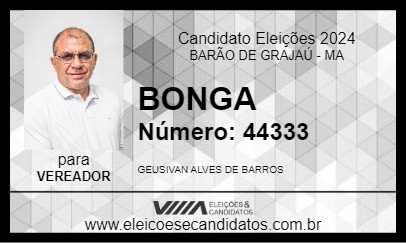 Candidato BONGA 2024 - BARÃO DE GRAJAÚ - Eleições