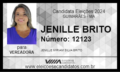 Candidato JENILLE BRITO 2024 - GUIMARÃES - Eleições