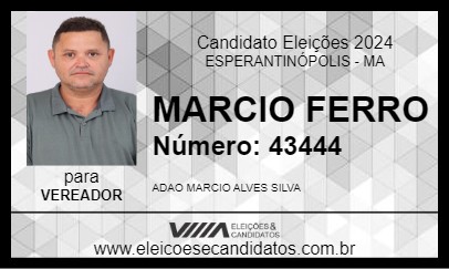 Candidato MARCIO FERRO 2024 - ESPERANTINÓPOLIS - Eleições