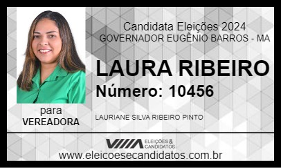 Candidato LAURA RIBEIRO 2024 - GOVERNADOR EUGÊNIO BARROS - Eleições