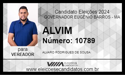 Candidato ALVIM 2024 - GOVERNADOR EUGÊNIO BARROS - Eleições