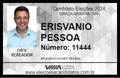 Candidato ERISVANIO PESSOA 2024 - GRAÇA ARANHA - Eleições