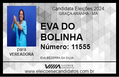 Candidato EVA DO BOLINHA 2024 - GRAÇA ARANHA - Eleições