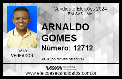 Candidato ARNALDO GOMES 2024 - BALSAS - Eleições