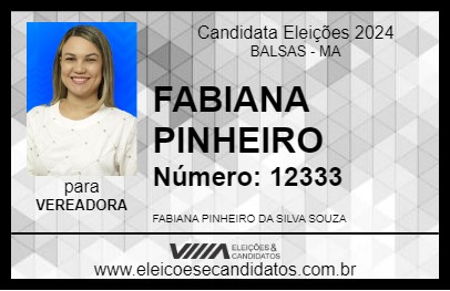 Candidato FABIANA PINHEIRO 2024 - BALSAS - Eleições