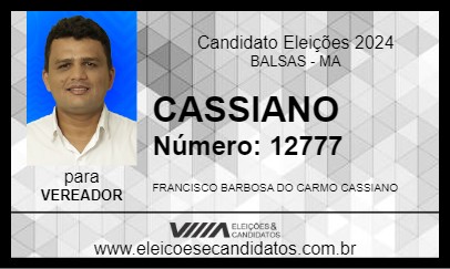 Candidato CASSIANO 2024 - BALSAS - Eleições