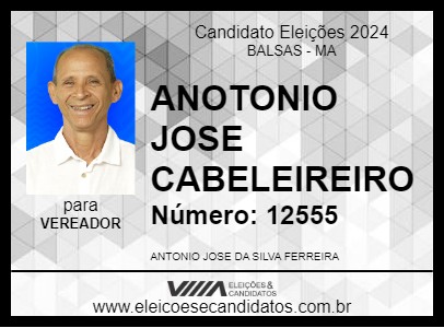 Candidato ANTONIO JOSE CABELEIREIRO 2024 - BALSAS - Eleições