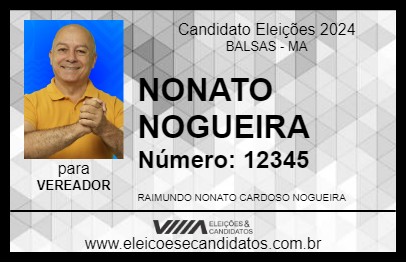 Candidato NONATO NOGUEIRA 2024 - BALSAS - Eleições