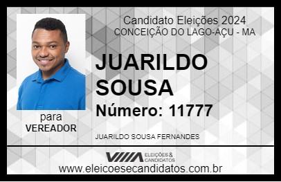 Candidato JUARILDO SOUSA 2024 - CONCEIÇÃO DO LAGO-AÇU - Eleições