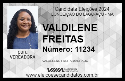 Candidato VALDILENE FREITAS 2024 - CONCEIÇÃO DO LAGO-AÇU - Eleições