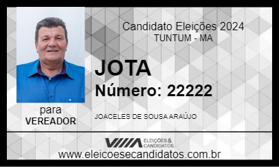 Candidato JOTA 2024 - TUNTUM - Eleições