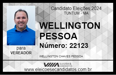 Candidato WELLINGTON PESSOA 2024 - TUNTUM - Eleições