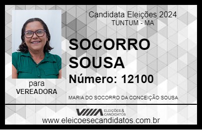 Candidato SOCORRO SOUSA 2024 - TUNTUM - Eleições