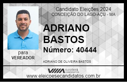 Candidato ADRIANO BASTOS 2024 - CONCEIÇÃO DO LAGO-AÇU - Eleições