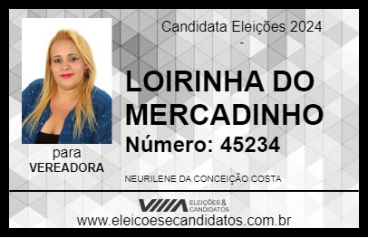 Candidato LOIRINHA DO MERCADINHO 2024 - IMPERATRIZ - Eleições