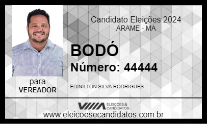 Candidato BODÓ 2024 - ARAME - Eleições