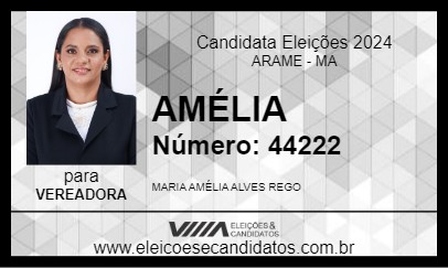 Candidato AMÉLIA 2024 - ARAME - Eleições