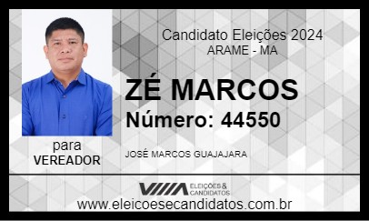 Candidato ZÉ MARCOS 2024 - ARAME - Eleições