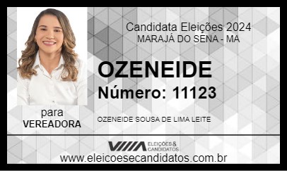 Candidato OZENEIDE 2024 - MARAJÁ DO SENA - Eleições