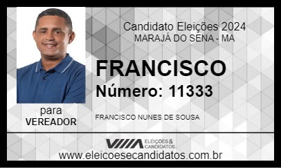 Candidato FRANCISCO 2024 - MARAJÁ DO SENA - Eleições