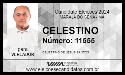 Candidato CELESTINO 2024 - MARAJÁ DO SENA - Eleições