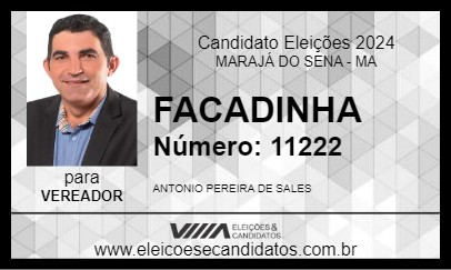 Candidato FACADINHA 2024 - MARAJÁ DO SENA - Eleições