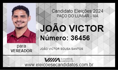 Candidato JOÃO VICTOR 2024 - PAÇO DO LUMIAR - Eleições