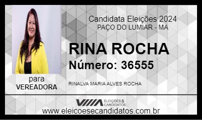 Candidato RINA ROCHA 2024 - PAÇO DO LUMIAR - Eleições