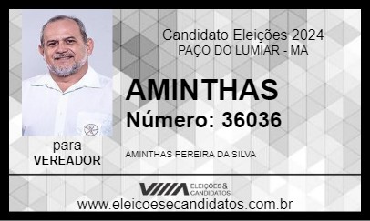 Candidato AMINTHAS 2024 - PAÇO DO LUMIAR - Eleições