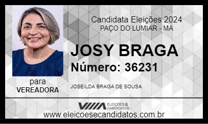 Candidato JOSY BRAGA 2024 - PAÇO DO LUMIAR - Eleições