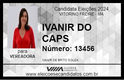 Candidato IVANIR DO CAPS 2024 - VITORINO FREIRE - Eleições